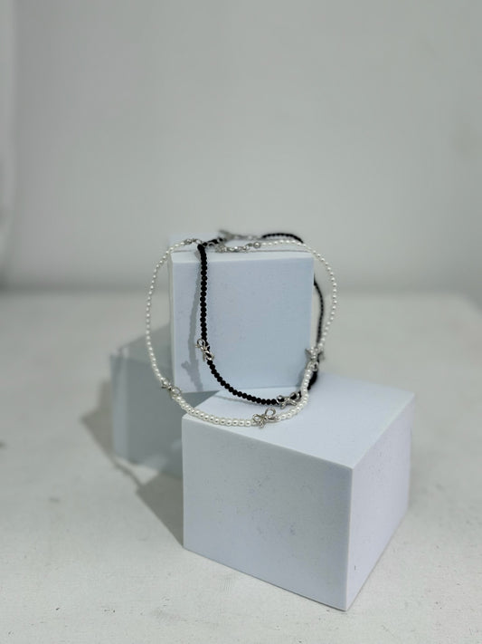 Ribbon Beaded Necklace