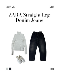 2501213ZARA Straight Leg Denim Jeans