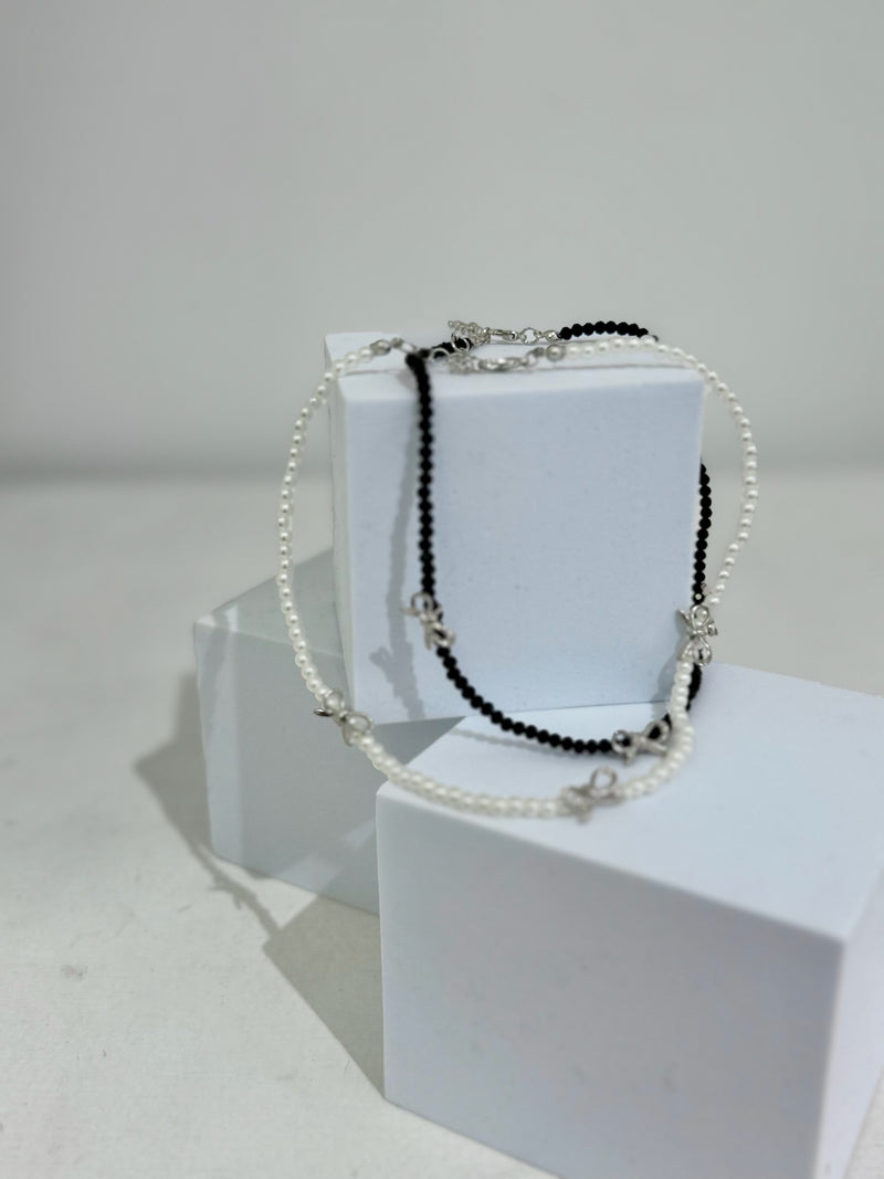 Ribbon Beaded Necklace