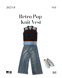 25034Retro Pop Knit Vest