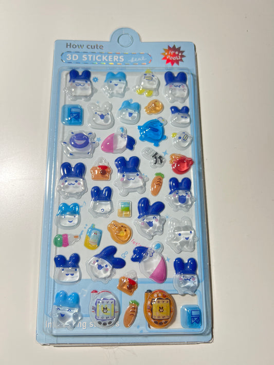 たまごっち3Dシール（水色）