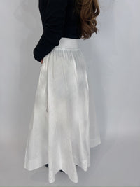 White Flare Long Skirt – Soft, Clean & Flowing