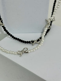 Ribbon Beaded Necklace