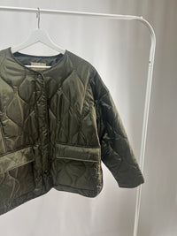 250005Khaki Quilted Jacket