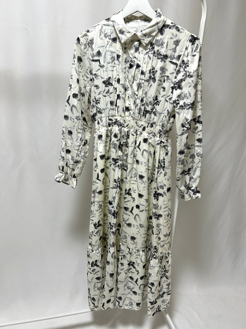 14-45 フラワーシャツワンピース