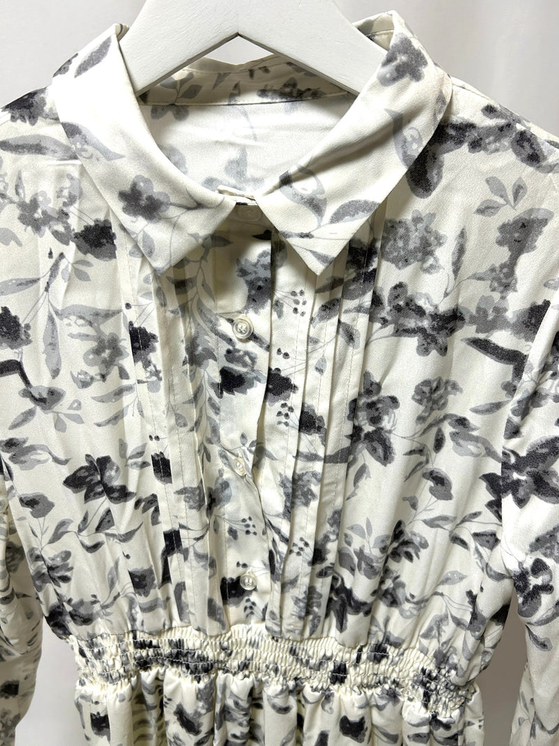 14-45 フラワーシャツワンピース