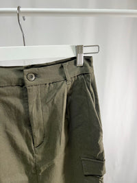 25000015Khaki Cargo Skirt – High Waist Utility Style