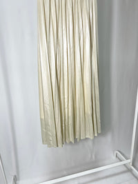 25000013White Satin Pleated Skirt – Midi Length