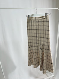 25000012Check Mermaid Skirt – Midi Length