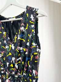 25008V-Neck Printed Dress