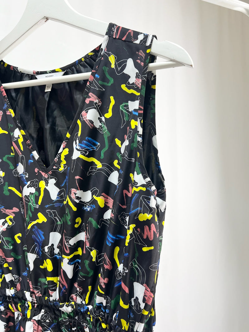 25008V-Neck Printed Dress