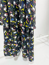 25008V-Neck Printed Dress