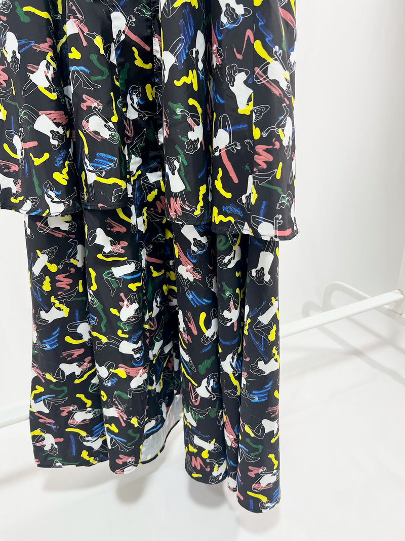 25008V-Neck Printed Dress