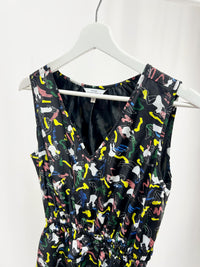 25008V-Neck Printed Dress