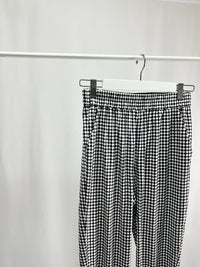 2501213Black and White Block Check Pants
