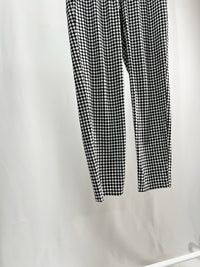2501213Black and White Block Check Pants