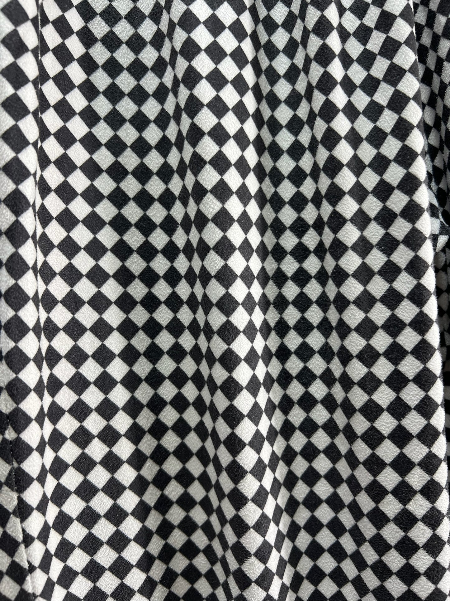 2501213Black and White Block Check Pants