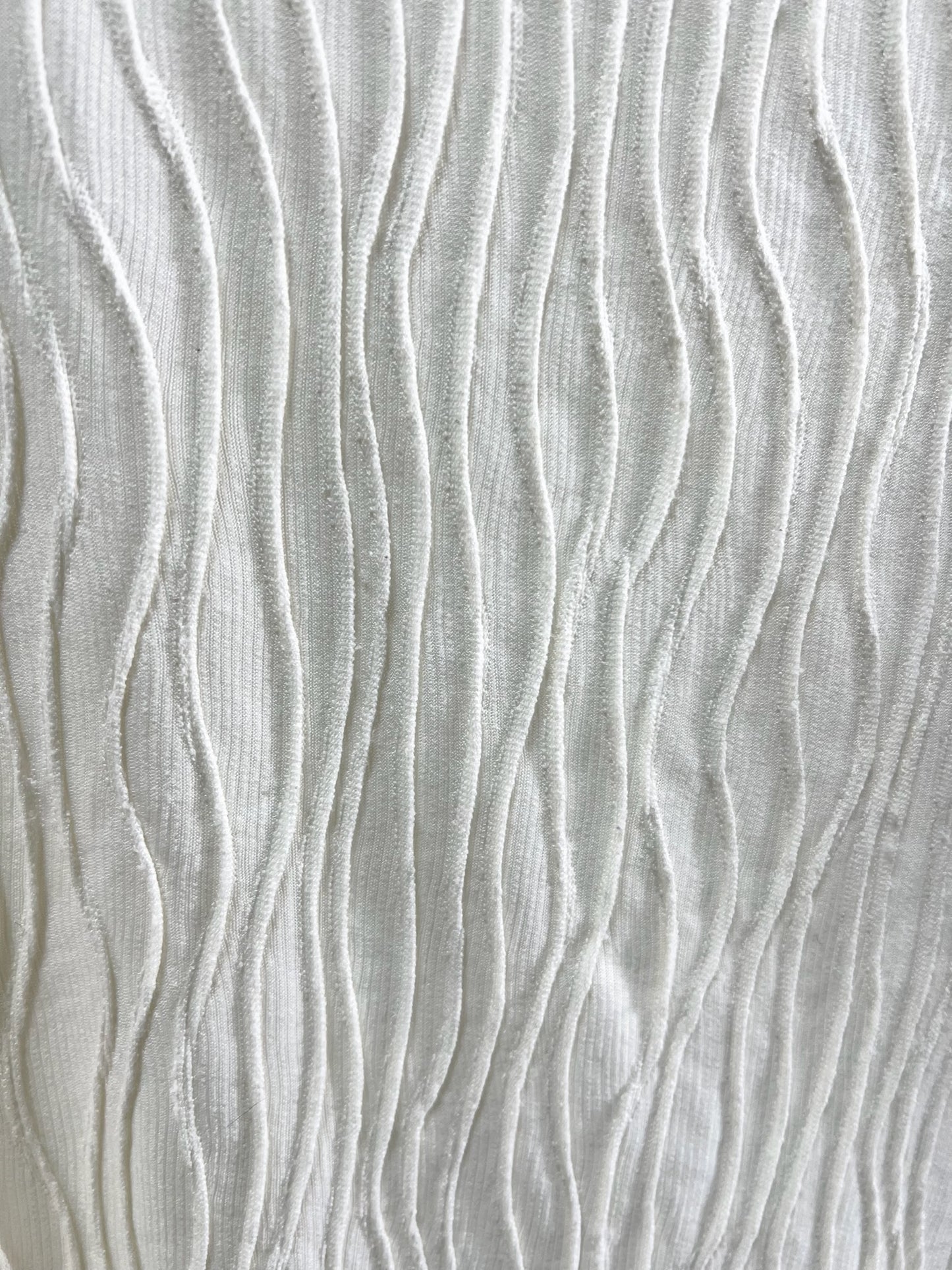 25054Ivory Ribbed Top with Flared Sleeves