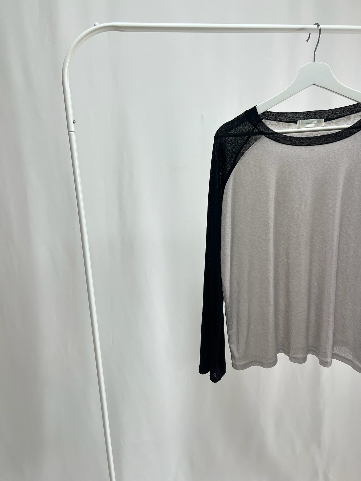 25066Sheer Raglan Top with Flared Sleeves