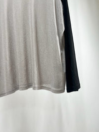 25066Sheer Raglan Top with Flared Sleeves