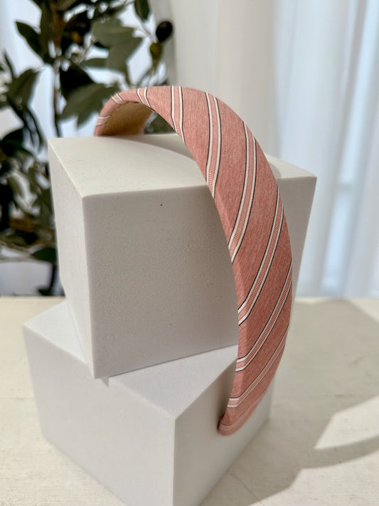 Pink Lined Headband