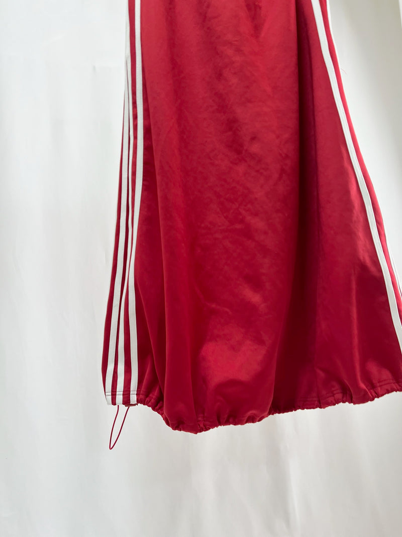 2500009Red Side Stripe Skirt with Drawstring Hem