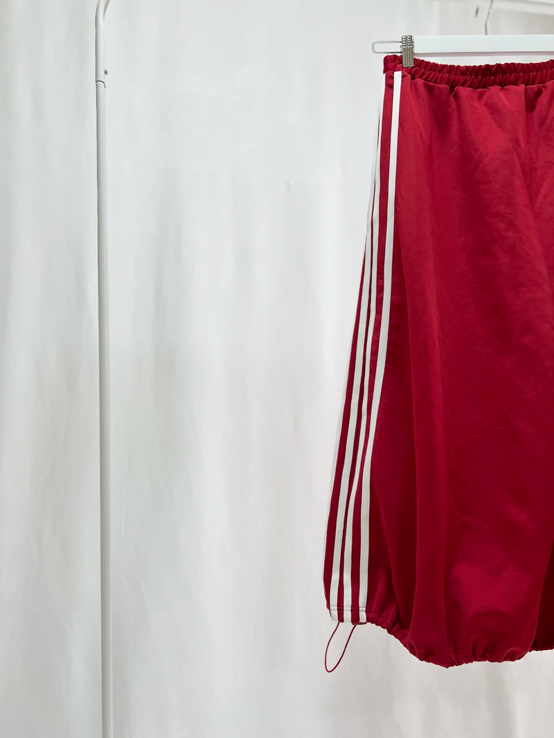 2500009Red Side Stripe Skirt with Drawstring Hem