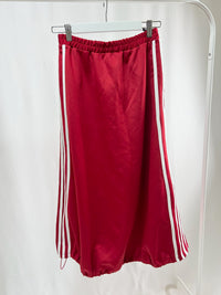 2500009Red Side Stripe Skirt with Drawstring Hem