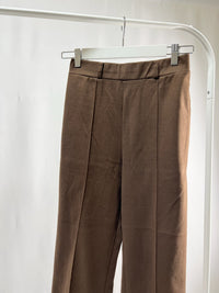 2501210Brown Suede Wide-Leg Pants
