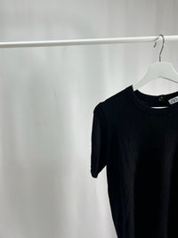 25045ZARA Black Knit Top with Back Buttons – Short Sleeve