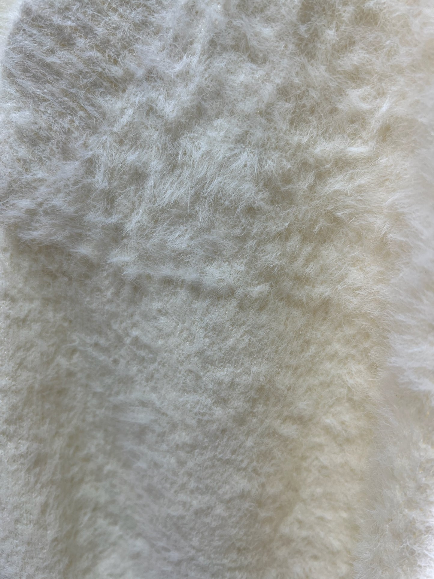 Ivory Fuzzy Knit Vest