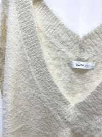 Ivory Fuzzy Knit Vest