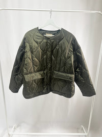 250005Khaki Quilted Jacket
