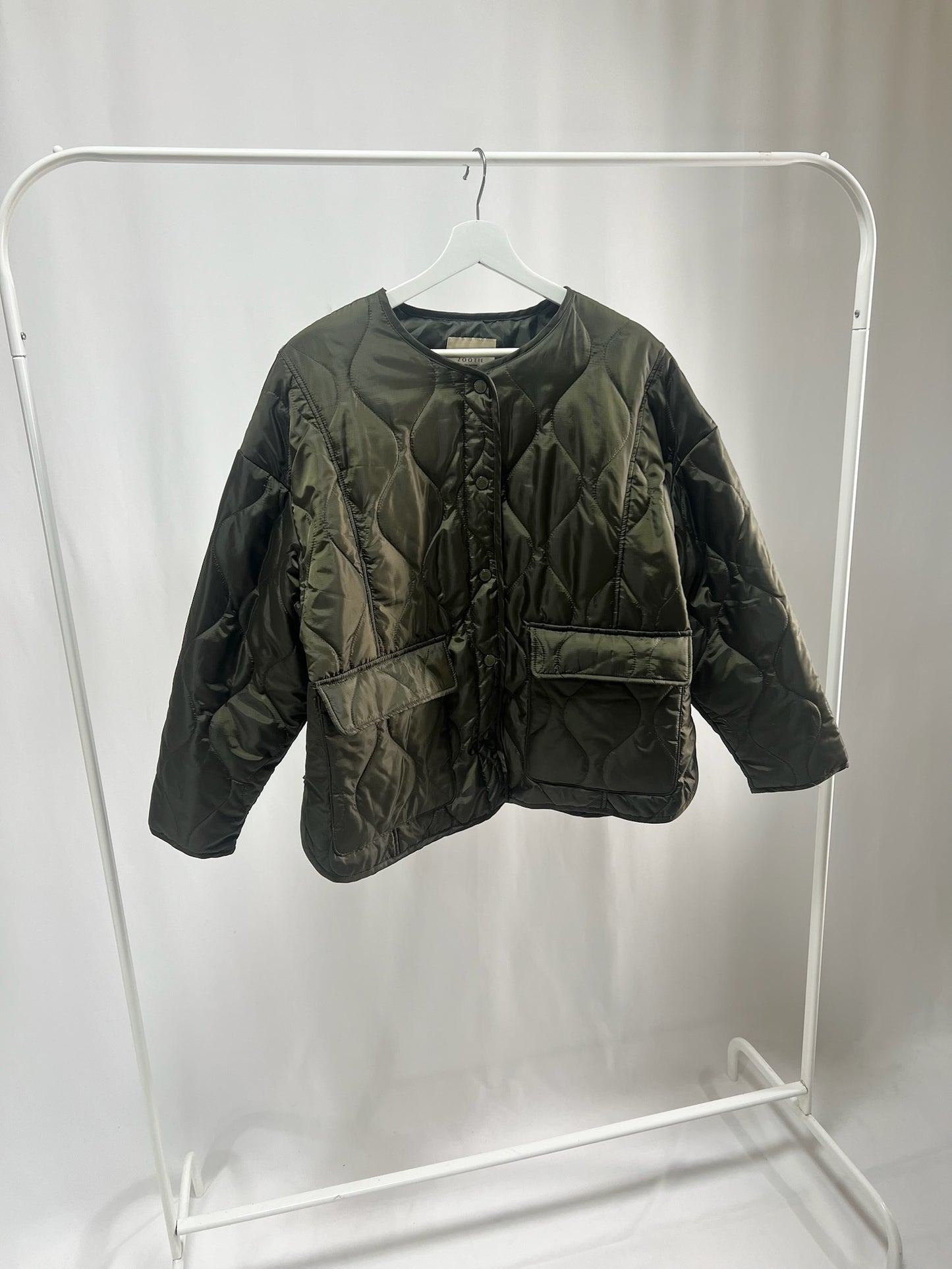 250005Khaki Quilted Jacket