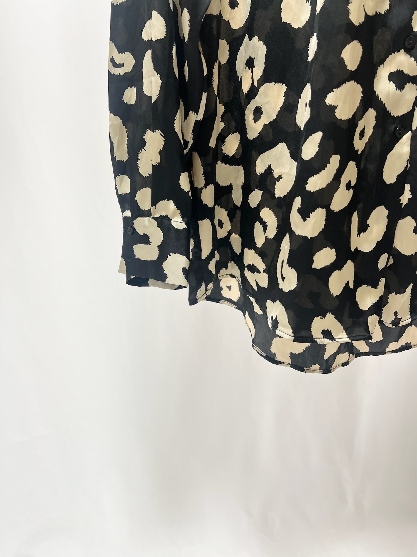25042ZARA Leopard Print Shirt in Black & White