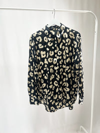 25042ZARA Leopard Print Shirt in Black & White