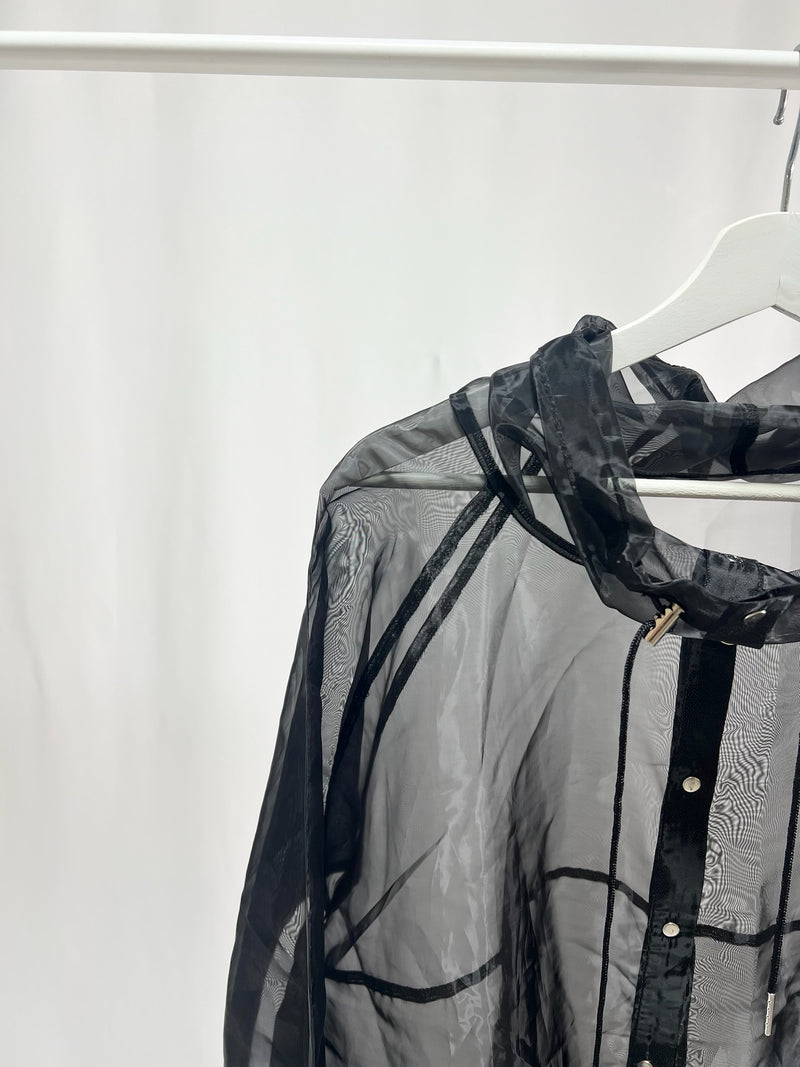 25041Black Sheer Layered Jacket