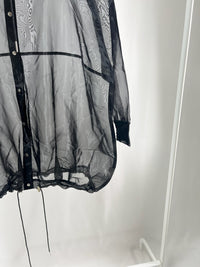 25041Black Sheer Layered Jacket