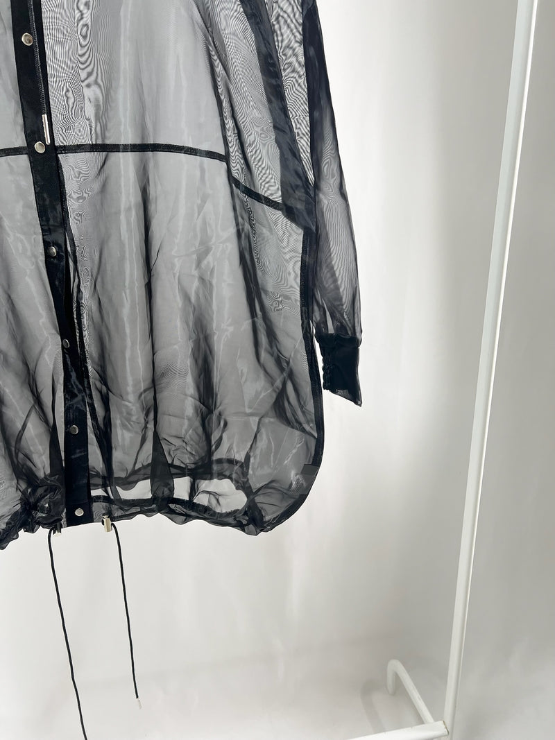 25041Black Sheer Layered Jacket