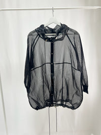 25041Black Sheer Layered Jacket