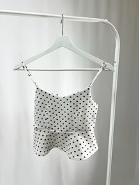 25040Polka Dot Bustier Top