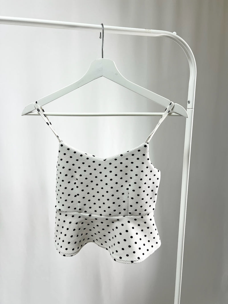 25040Polka Dot Bustier Top
