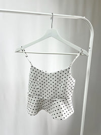 25040Polka Dot Bustier Top