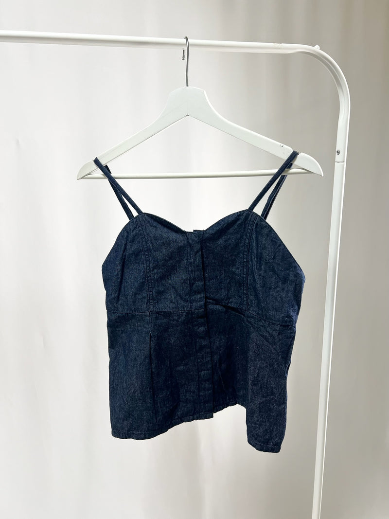 25039Denim Bustier Top