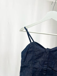 25039Denim Bustier Top