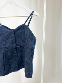 25039Denim Bustier Top