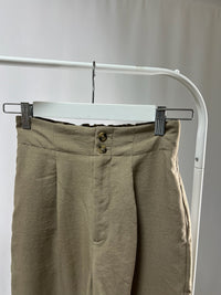 250127Natural Tapered Linen Pants