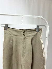 250127Natural Tapered Linen Pants