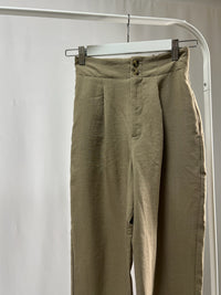 250127Natural Tapered Linen Pants
