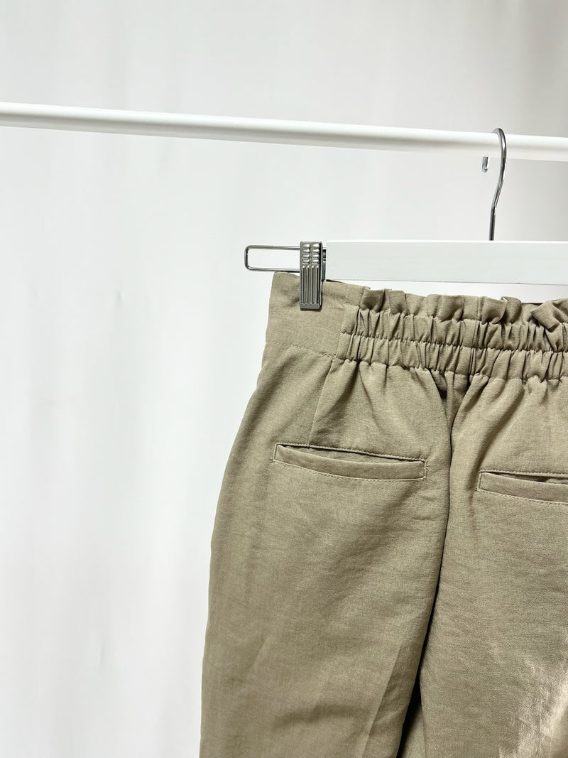250127Natural Tapered Linen Pants